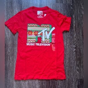 Women’s Christmas MTV Shirt Size XS New